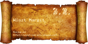 Wiszt Margit névjegykártya
